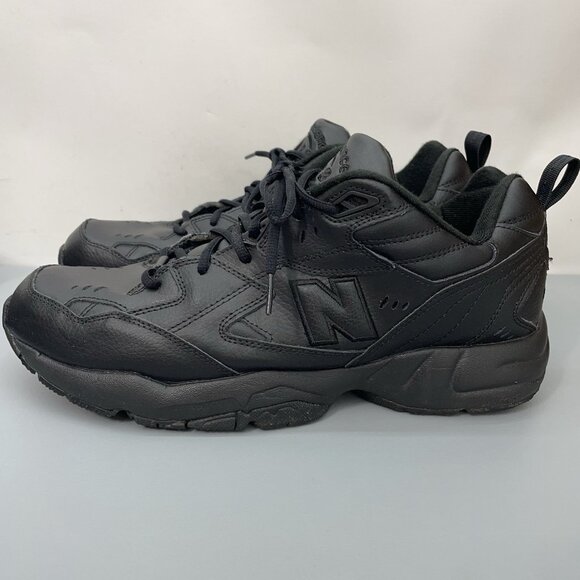 New Balance 608 Sneakers Shoes Training Athletic Comfort Leather Black Mens 13 - Picture 6 of 14